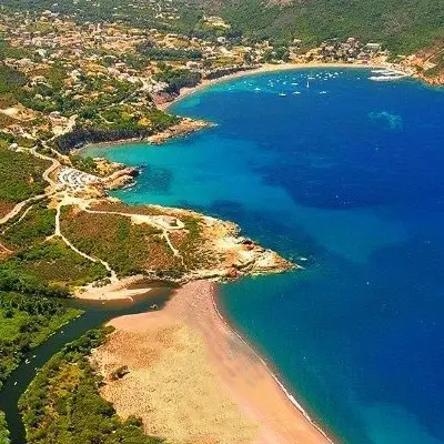 Vue aérienne golfe de Galeria